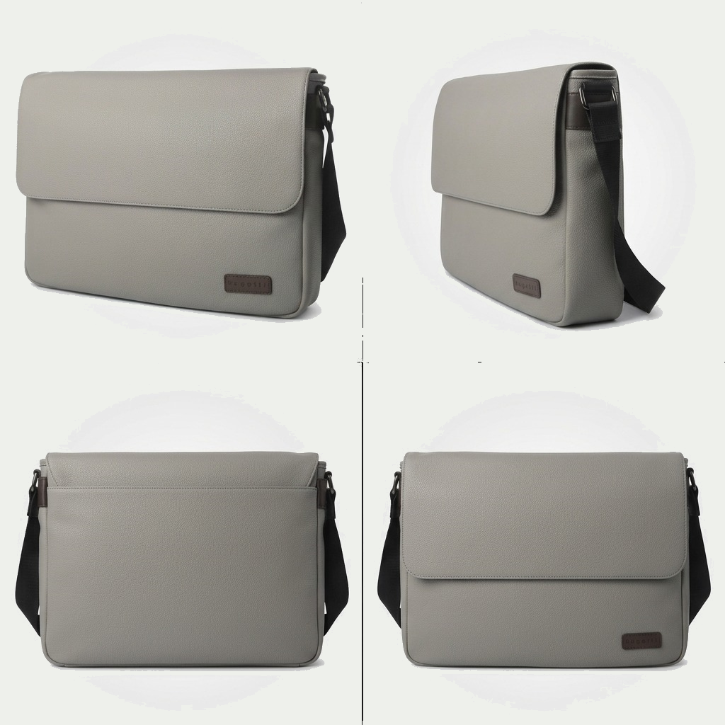 Bugatti Contrast Messenger Bag 14.1" Vegan Leather Executive Briefcase – alternate view