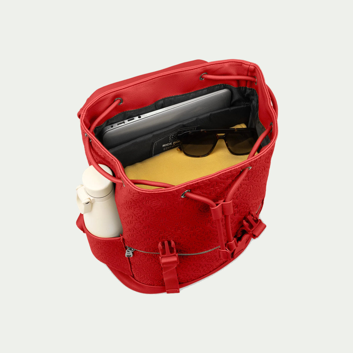 Rick Ross - The Boss Edition Drawstring Backpack in Blood red – interior view