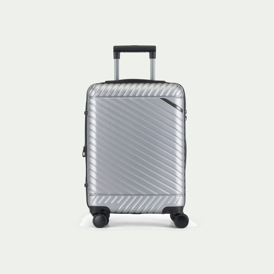 Bugatti Oslo carry-on suitcase in silver, front view