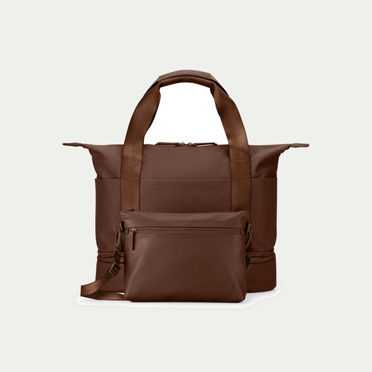 Cabas convertible Bugatti Raphael couleur brune, cabas avec le sac à bandoulière amovible