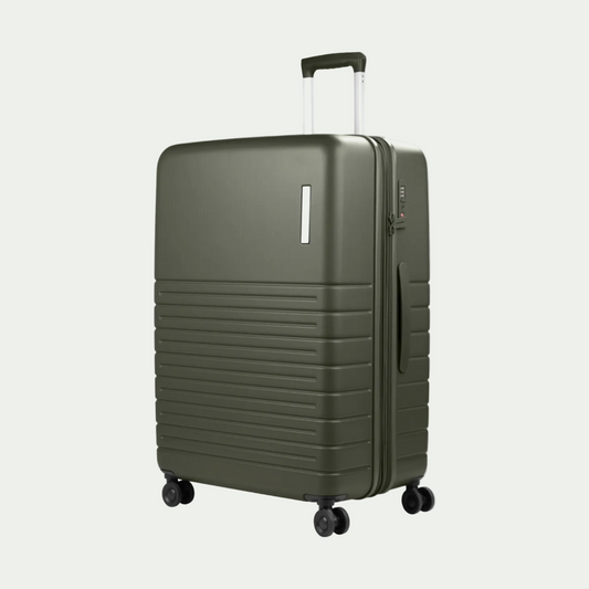 Bugatti Birmingham 28-inch large checked luggage in green