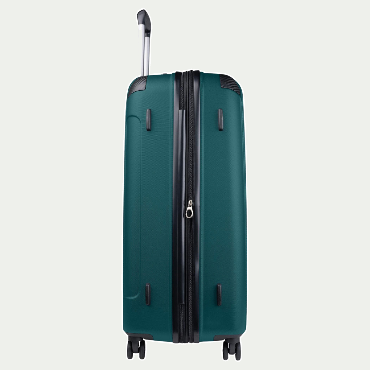 Swiss Mobility PVG 28-inch suitcase in dark teal, opposite side view