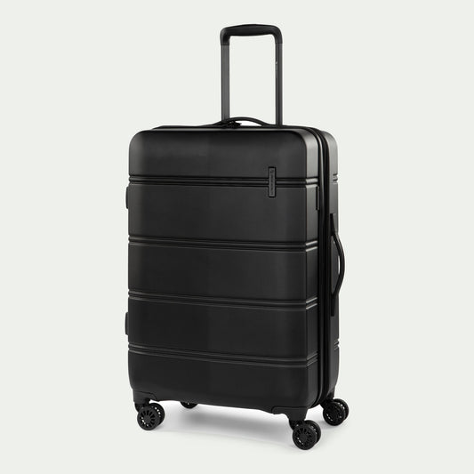 Swiss Mobility LAX 24-Inch Luggage Black, three-quarter view