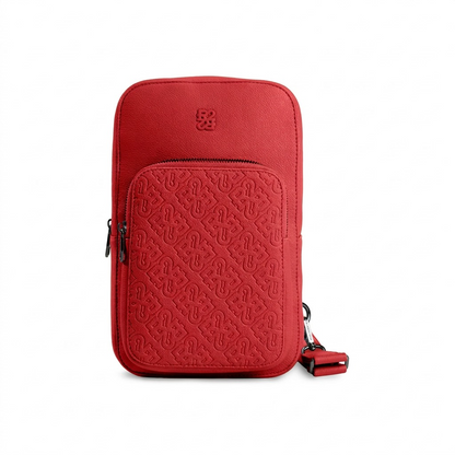 Blood Red — Rick Ross x Bugatti The Boss Edition Sling Bag, front view