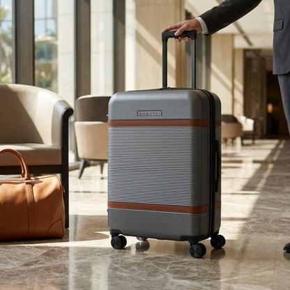 Bugatti Wellington 24" - Medium Checked Luggage in Silver