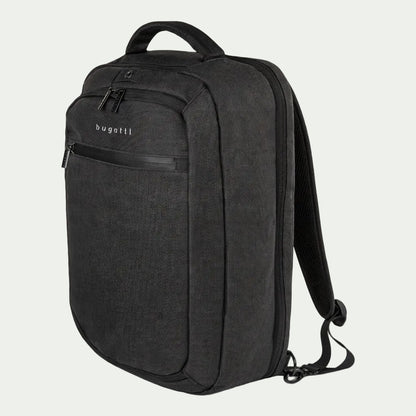 Bugatti Traveller 15.6 inch Laptop Backpack in Charcoal Grey, featuring a sleek modern design.
