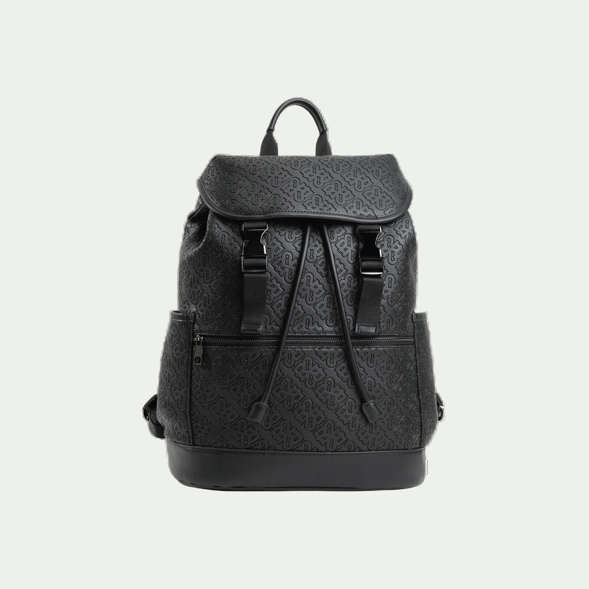 black mini backpack ross Deluxe leather MINES highlighted by black hardware Designer Backpacks Mk Backpacks At