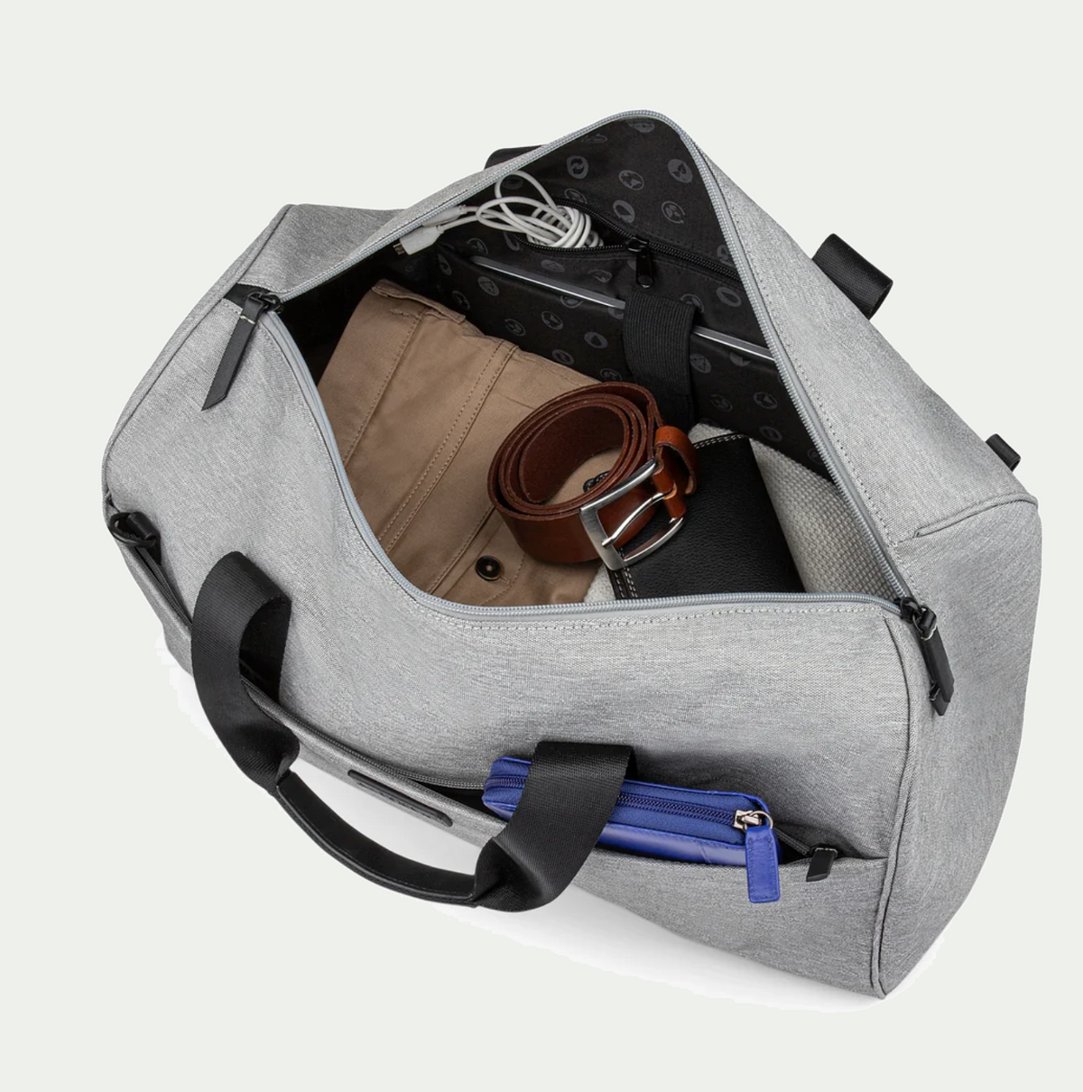 Bugatti Reborn Duffle Bag - Convertible Eco-Friendly Hybrid in Grey