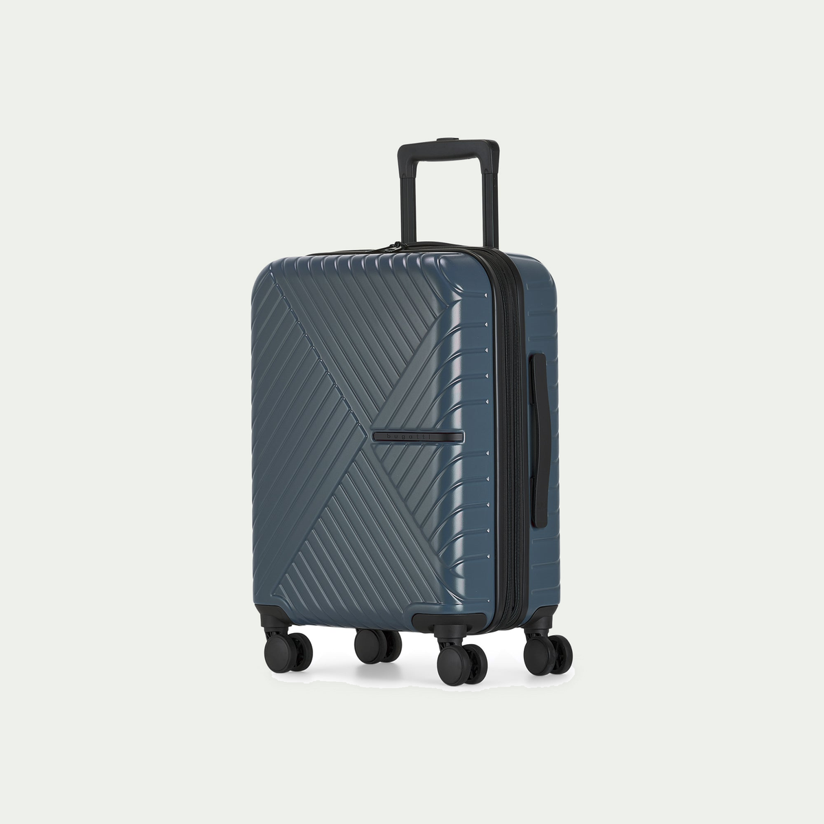 Bugatti Berlin carry-on suitcase in slate, three-quarter view