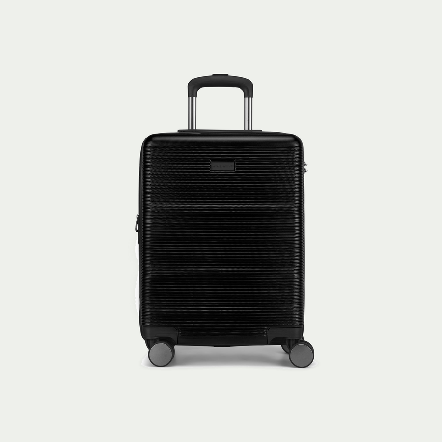 Bugatti Brussels carry-on suitcase in black, front view