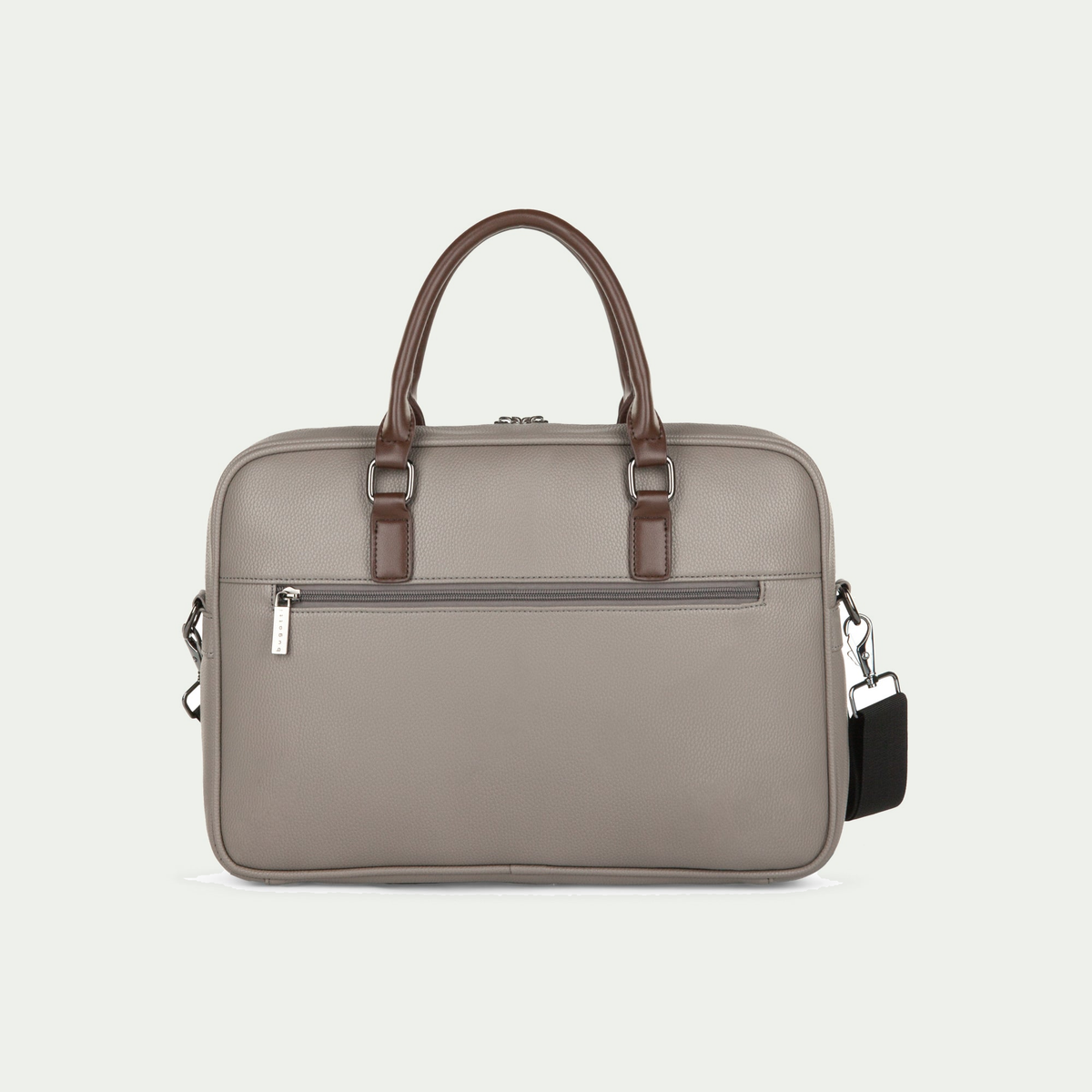 Bugatti Contrast briefcase in grey, rear view