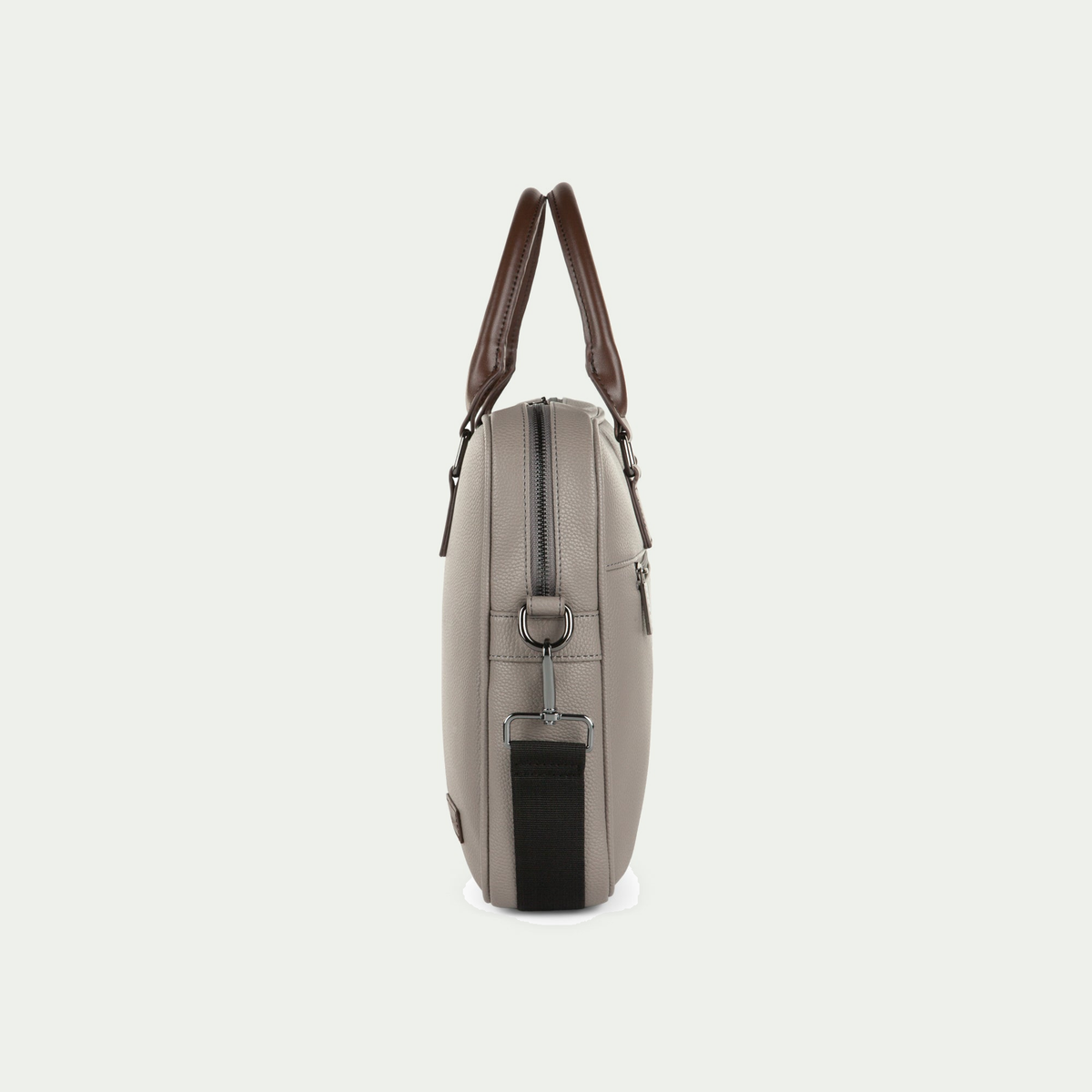 Bugatti Contrast briefcase in grey, side view