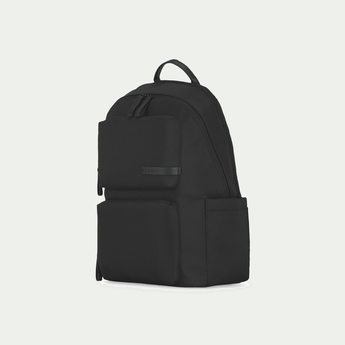 Bugatti Madison backpack in black, three-quarter view
