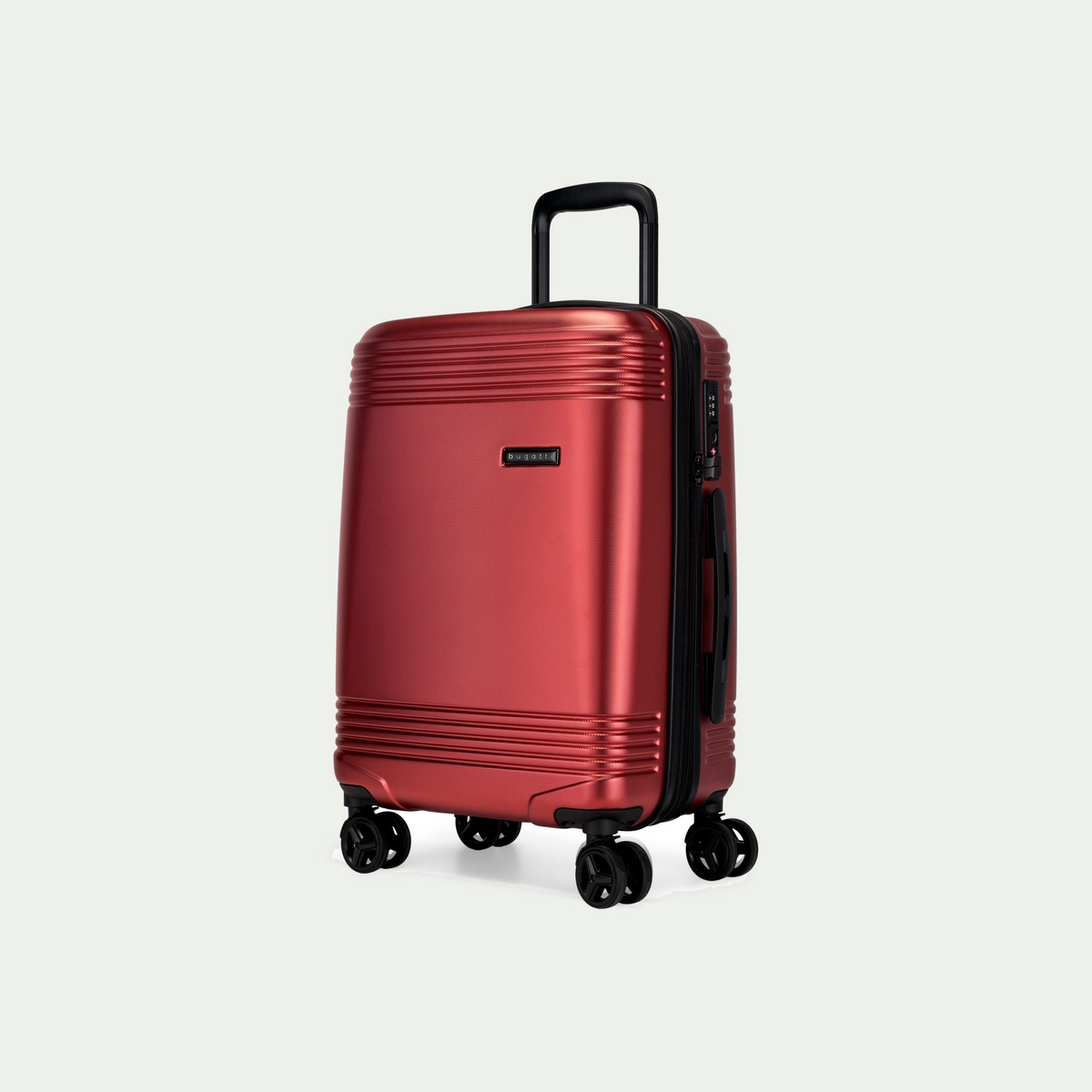 Bugatti Nashville carry-on suitcase in red, three-quarter view