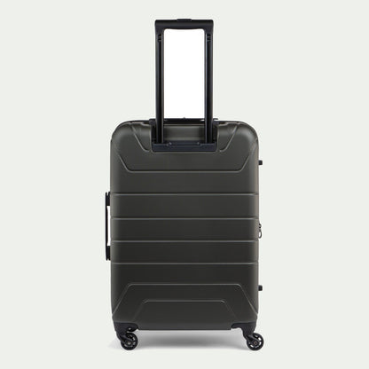 Bugatti Osaka 24-inch medium checked luggage in forest green – interior view
