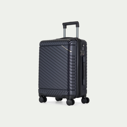 Bugatti Oslo carry-on suitcase in navy, three-quarter view