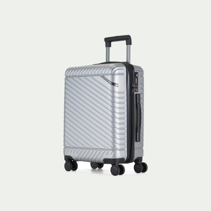 Bugatti Oslo carry-on suitcase in silver, three-quarter view
