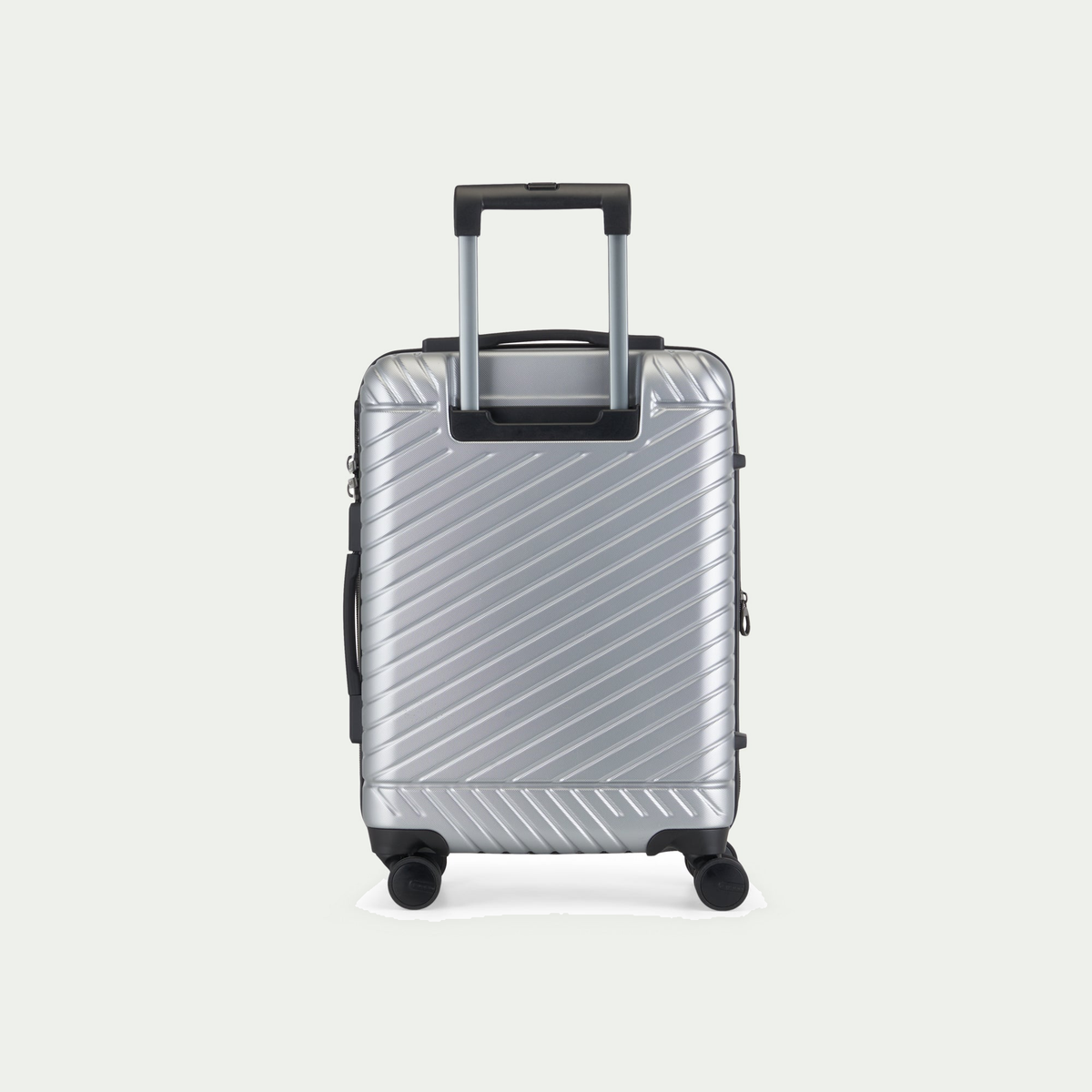 Bugatti Oslo carry-on suitcase in silver, rear view