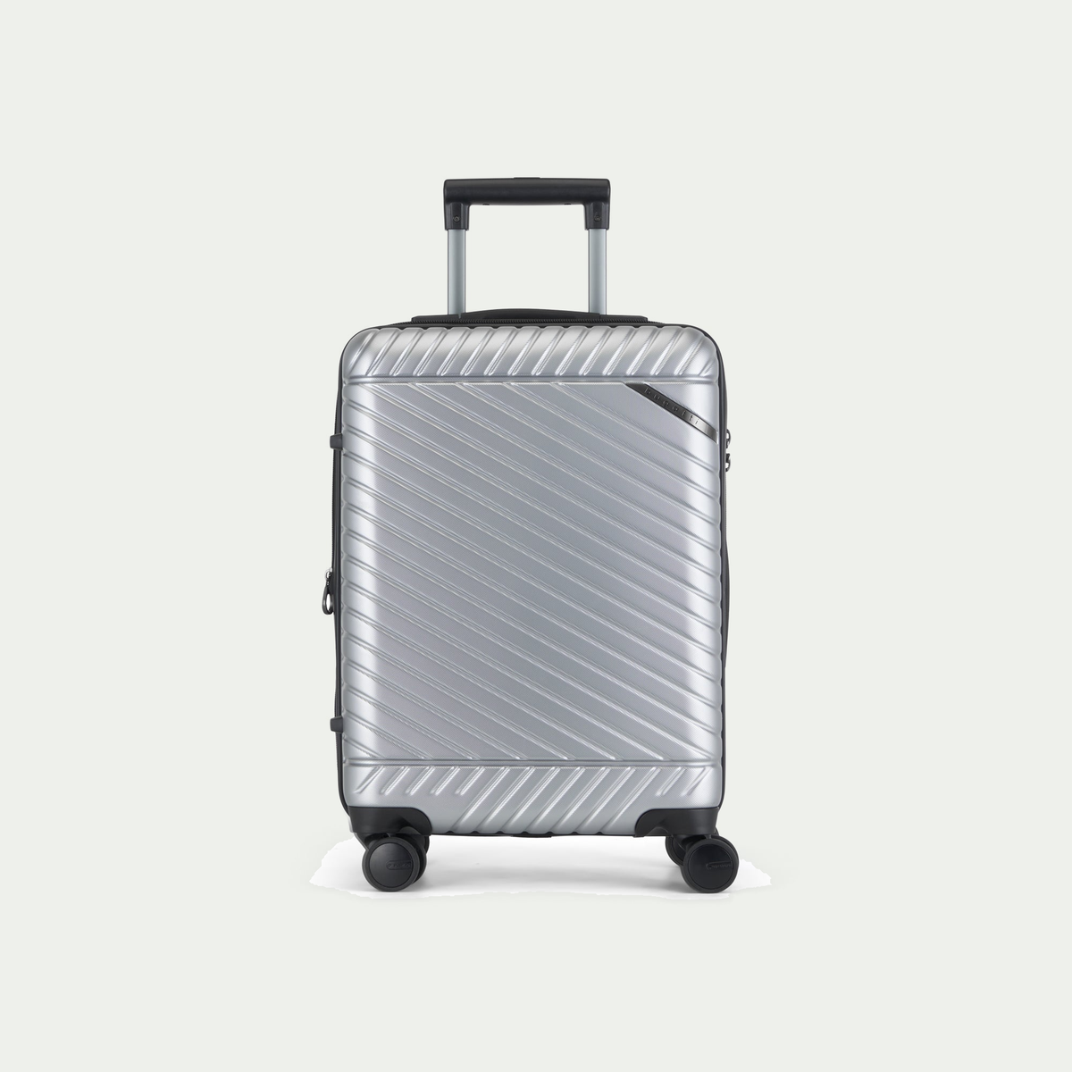 Bugatti Oslo carry-on suitcase in silver, front view