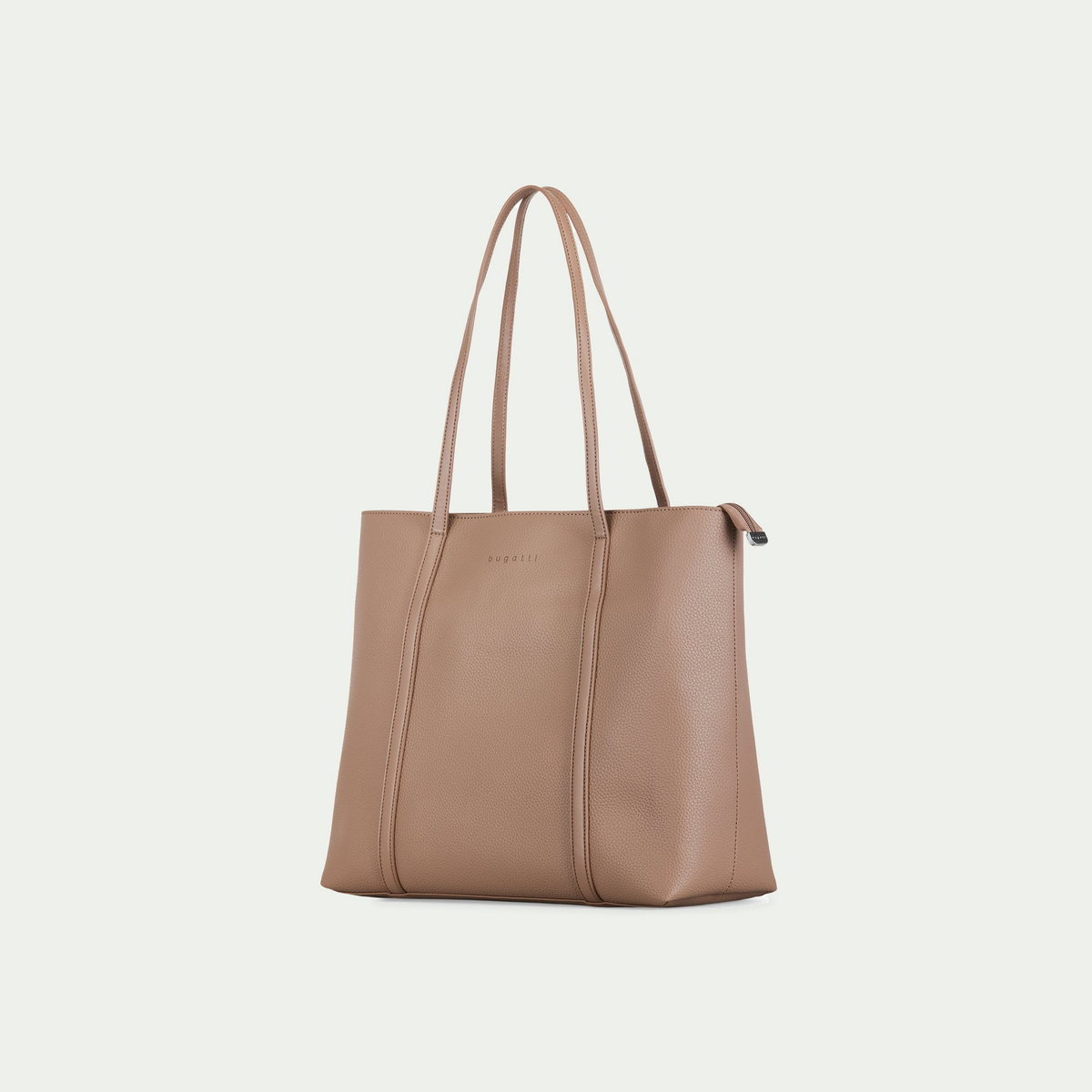 Cabas d’affaires Bugatti Pure couleur taupe, vue de trois quarts