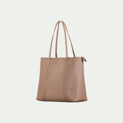 Cabas d’affaires Bugatti Pure couleur taupe, vue de trois quarts
