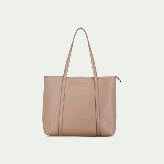 Bugatti Pure business tote in taupe, front view