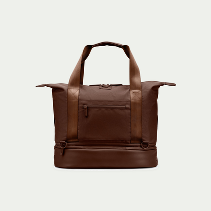 Bugatti Raphael convertible tote in brown, rear view