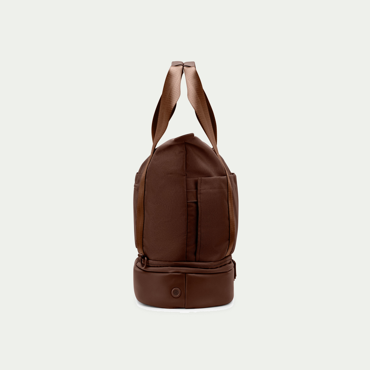 Bugatti Raphael convertible tote in brown, side view