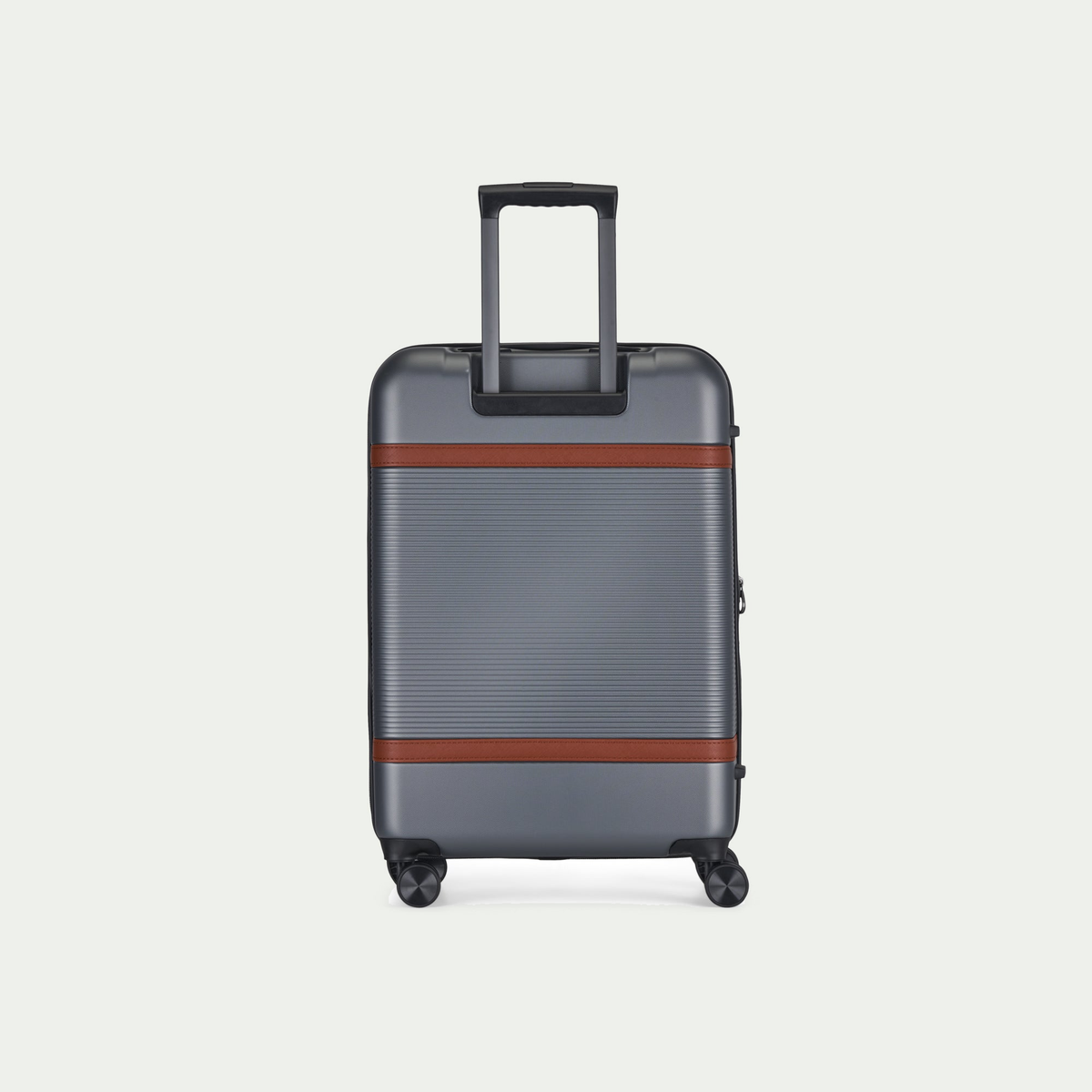 Bugatti Wellington 24-inch suitcase in silver (pewter), rear view