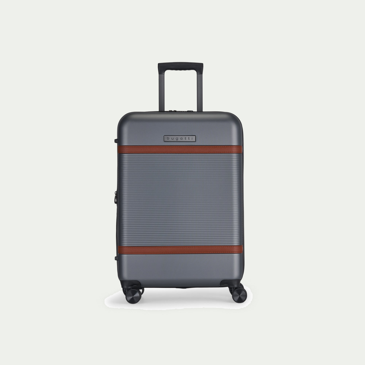 Bugatti Wellington 24-inch suitcase in silver (pewter), front view
