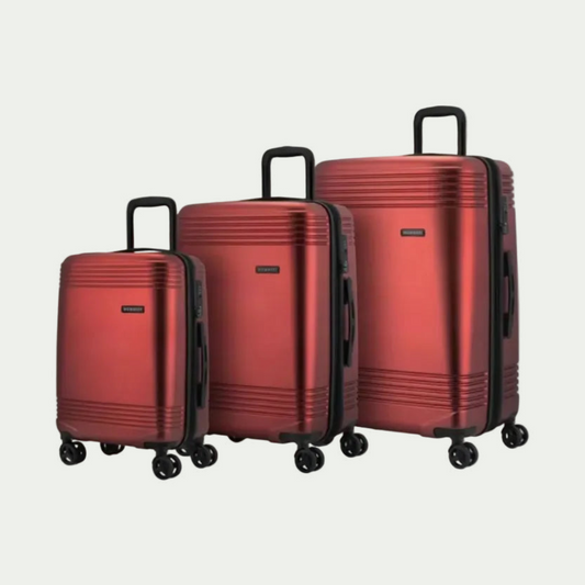 Bugatti Nashville 3-piece hardside luggage set in red