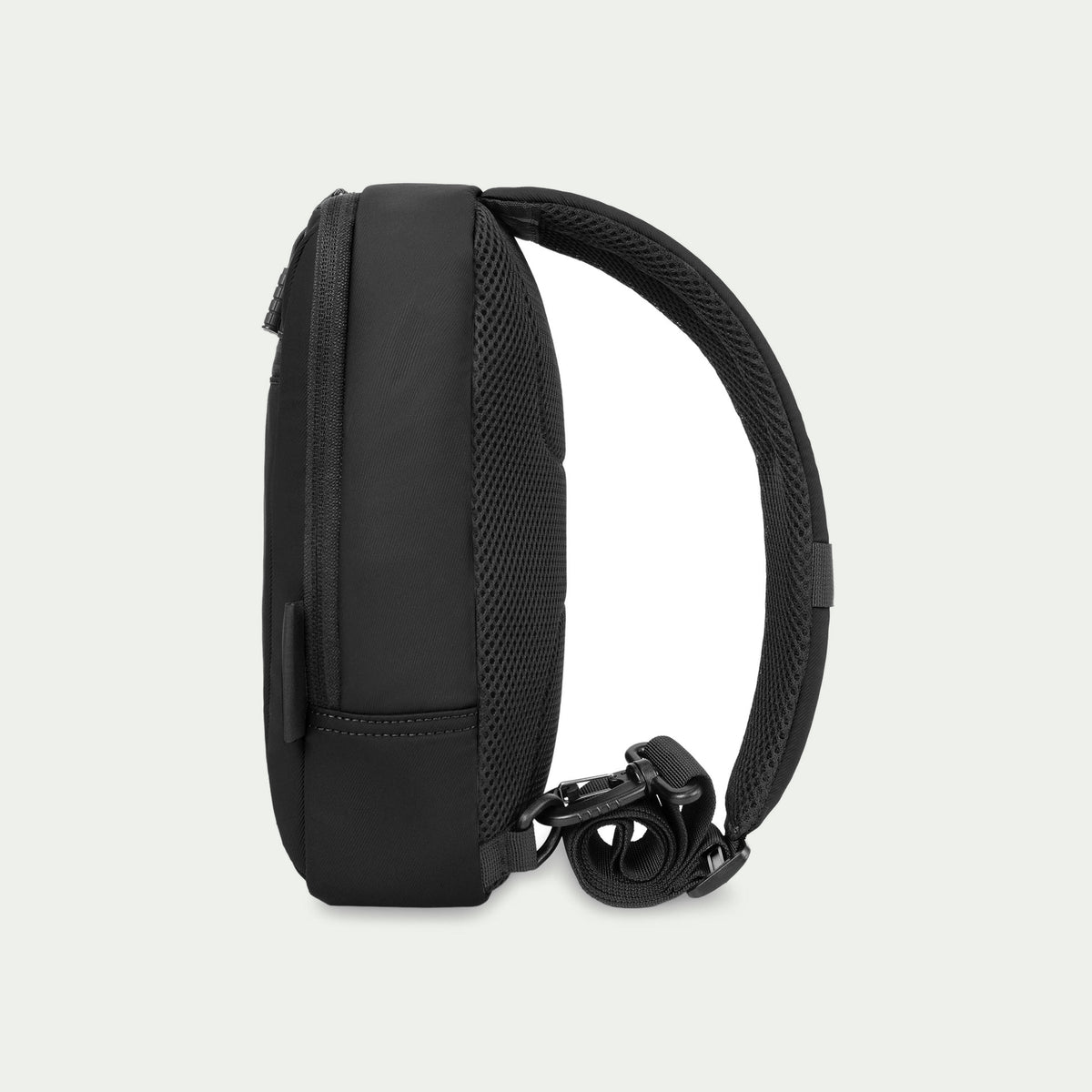 Swiss Mobility Active City Sling Bag – Black, side profile