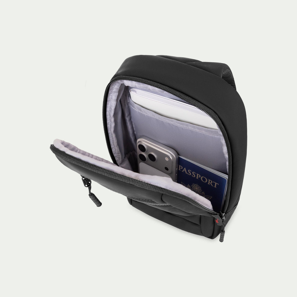 Swiss Mobility Active City Sling Bag – Black, interior compartment