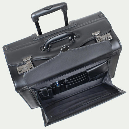 Mancini — valise professionnelle à roulettes noire