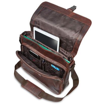 Mancini Buffalo 99-5463, coloris brun, sac pour tablette, intérieur ouvert avec compartiments
