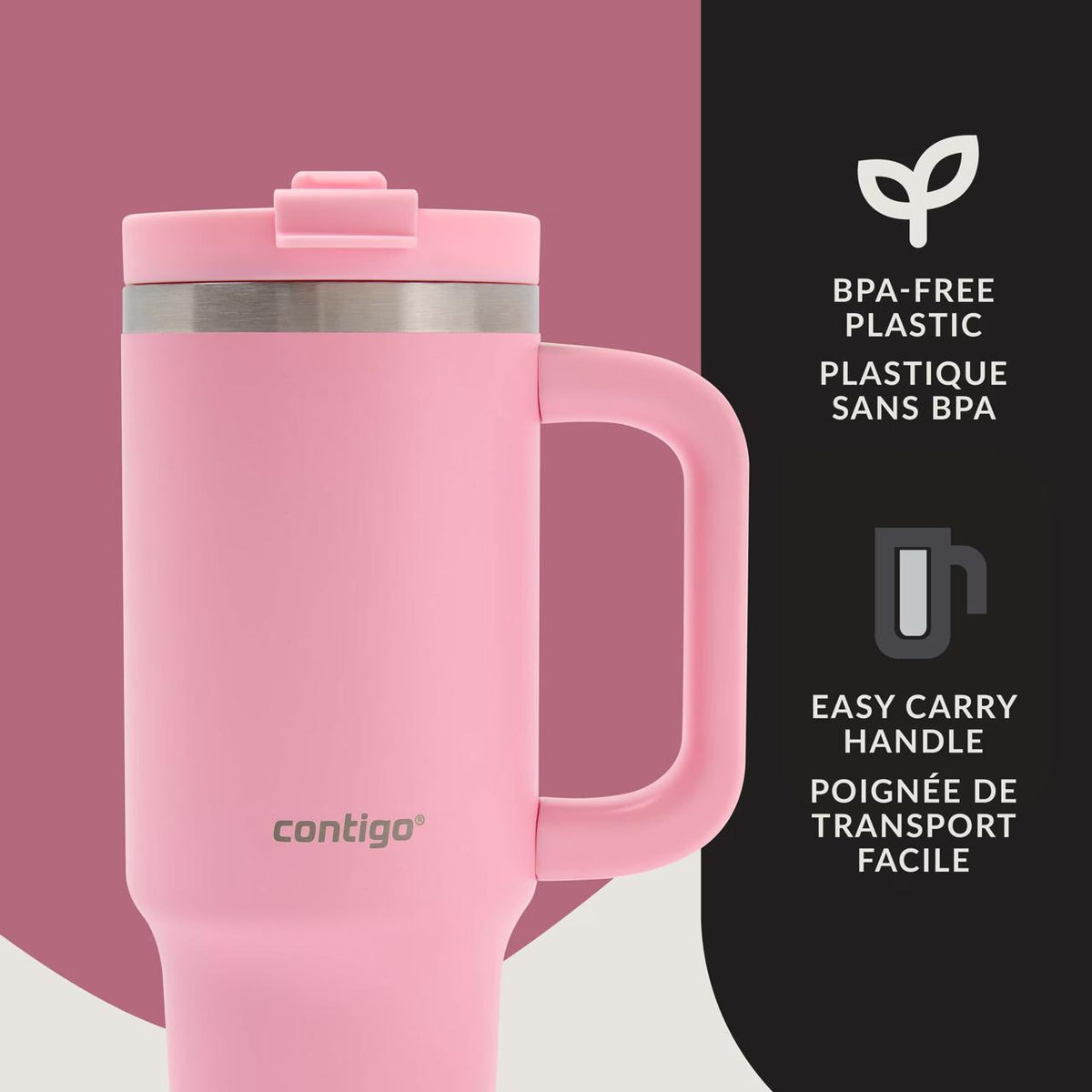 Contigo Streeterville Leak-Proof Tumbler - 30 oz Vacuum Insulated in Pink