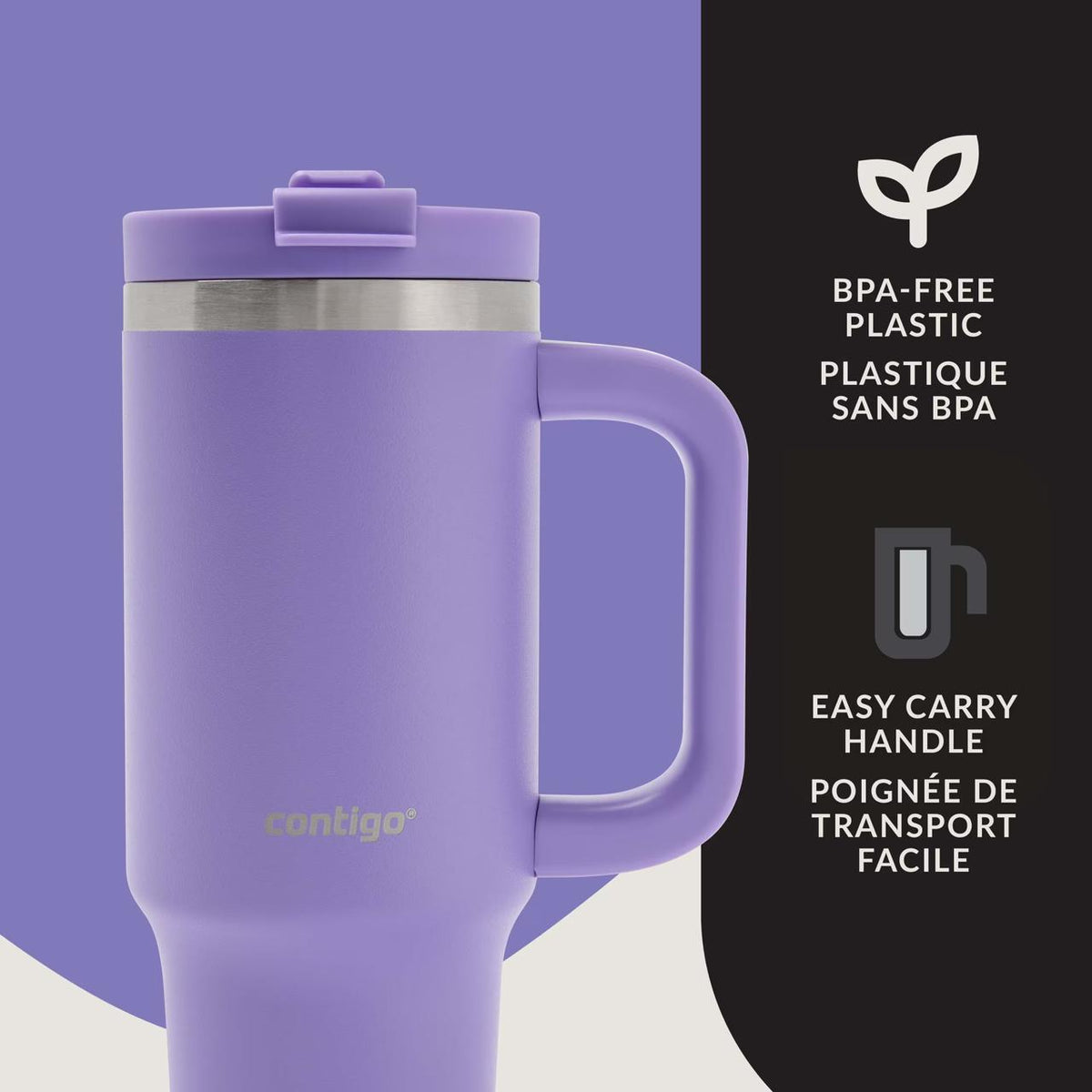 Contigo Streeterville Leak-Proof Tumbler - 30 oz Vacuum Insulated in Purple