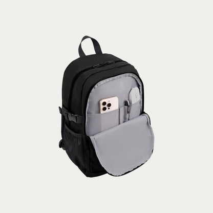 Swiss Mobility Urban Pro Backpack Black, open organizer compartment