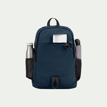 Swiss Mobility Urban Pro Backpack Navy, front slip pocket with tablet