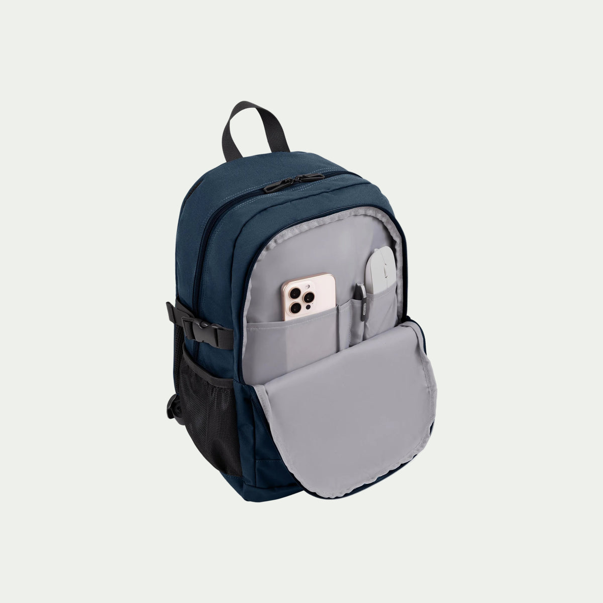 Swiss Mobility Urban Pro Backpack Navy, open organizer compartment