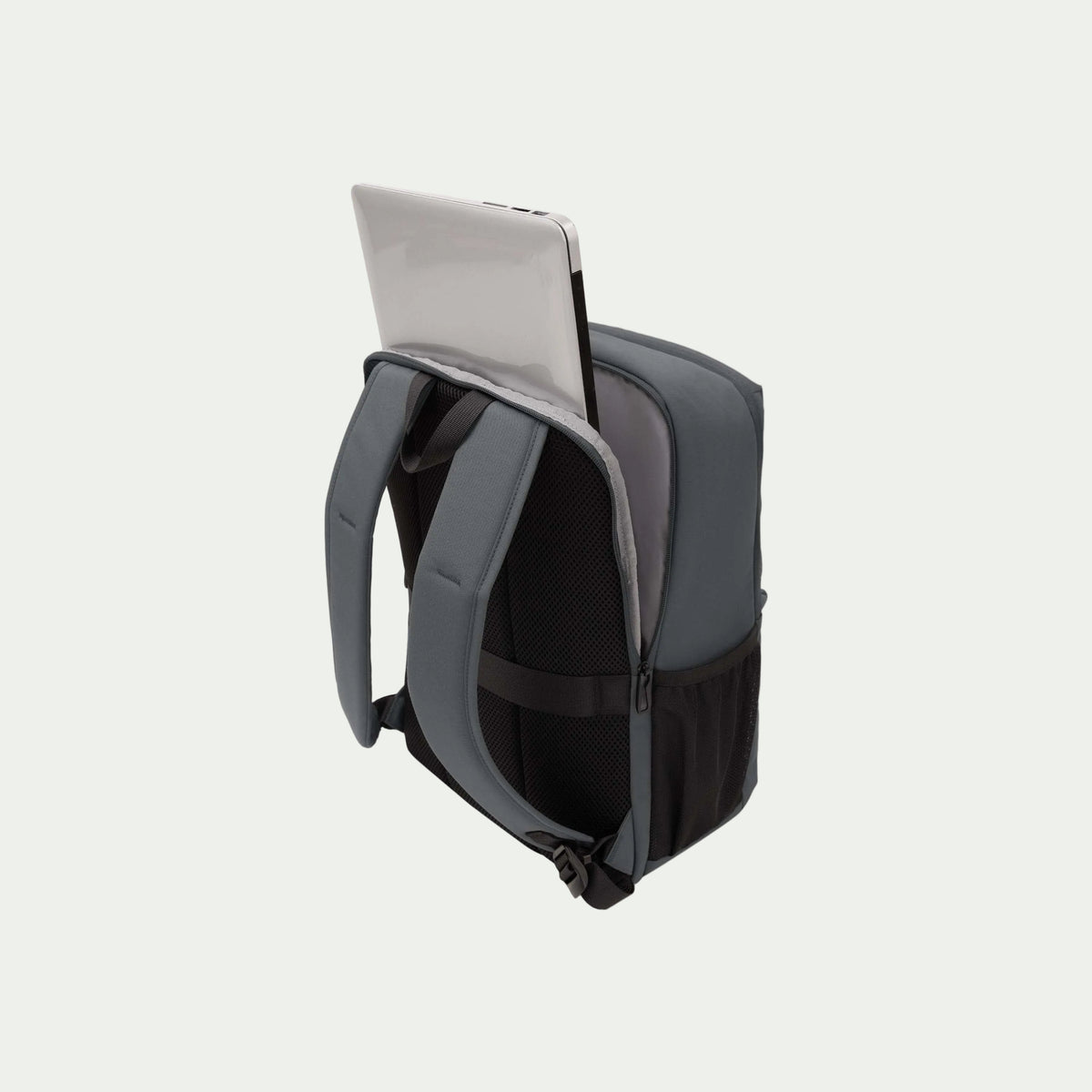 Swiss Mobility Urban Pro Backpack Grey, rear laptop compartment with laptop