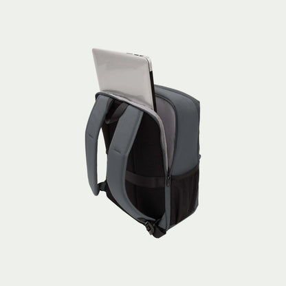Swiss Mobility Urban Pro Backpack Grey, rear laptop compartment with laptop