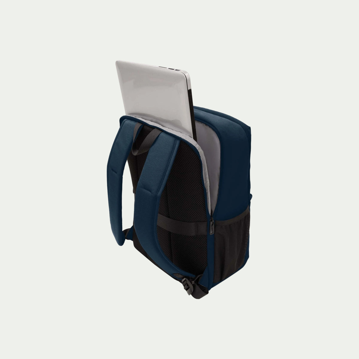 Swiss Mobility Urban Pro Backpack Navy, rear laptop compartment with laptop