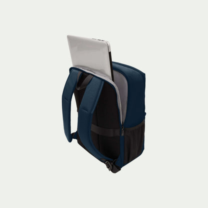Swiss Mobility Urban Pro Backpack Navy, rear laptop compartment with laptop