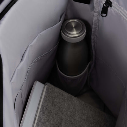 Swiss Mobility Urban Pro Backpack Black, interior bottle pocket close-up