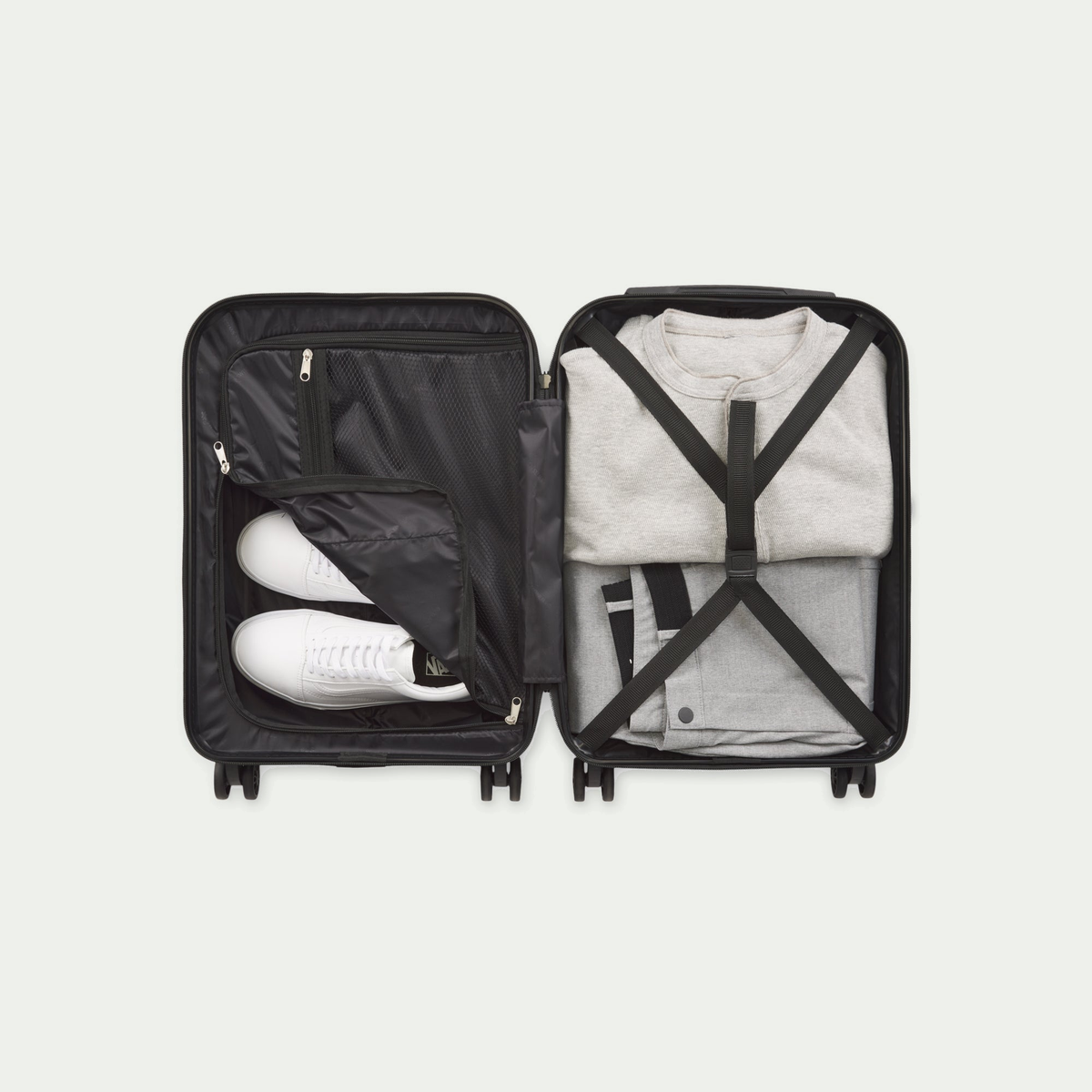 Swiss Mobility CPH coral HLG5620SM carry-on suitcase from HLG5602SM two-piece set, open interior