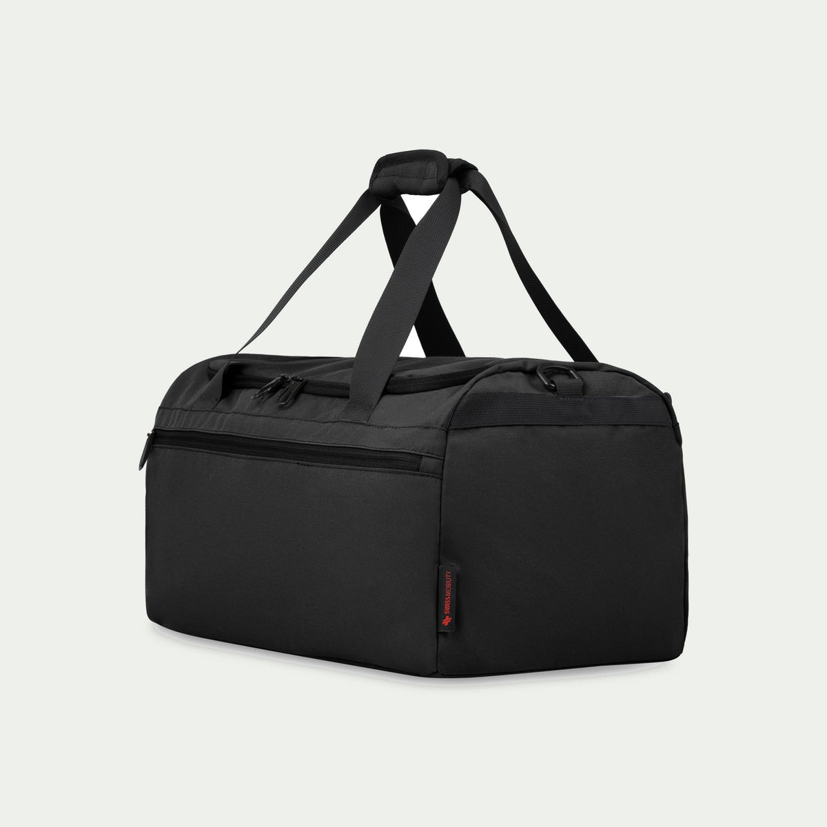 Swiss Mobility Urban Pro Duffle Bag Black, three-quarter view