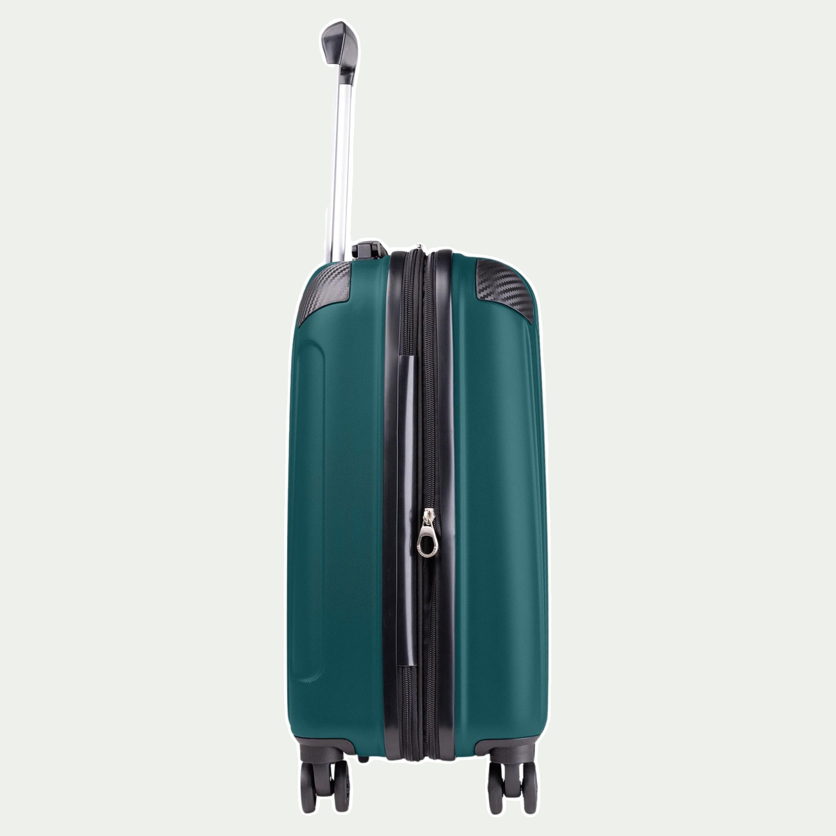 Swiss Mobility PVG 20-inch suitcase in dark teal, opposite side view