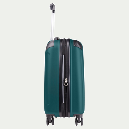 Swiss Mobility PVG 20-inch suitcase in dark teal, opposite side view