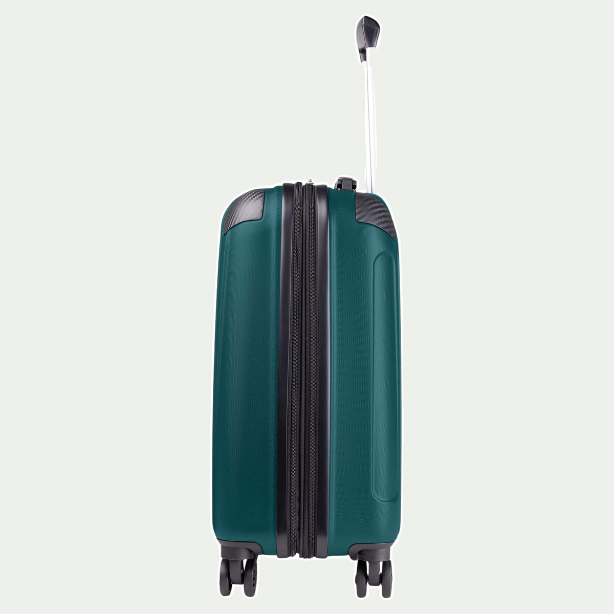 Swiss Mobility PVG 20-inch suitcase in dark teal, side view